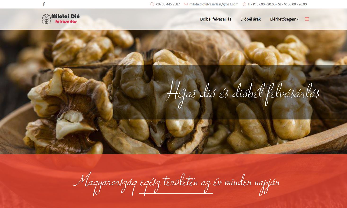 Dió felvásárlás - eladó dió