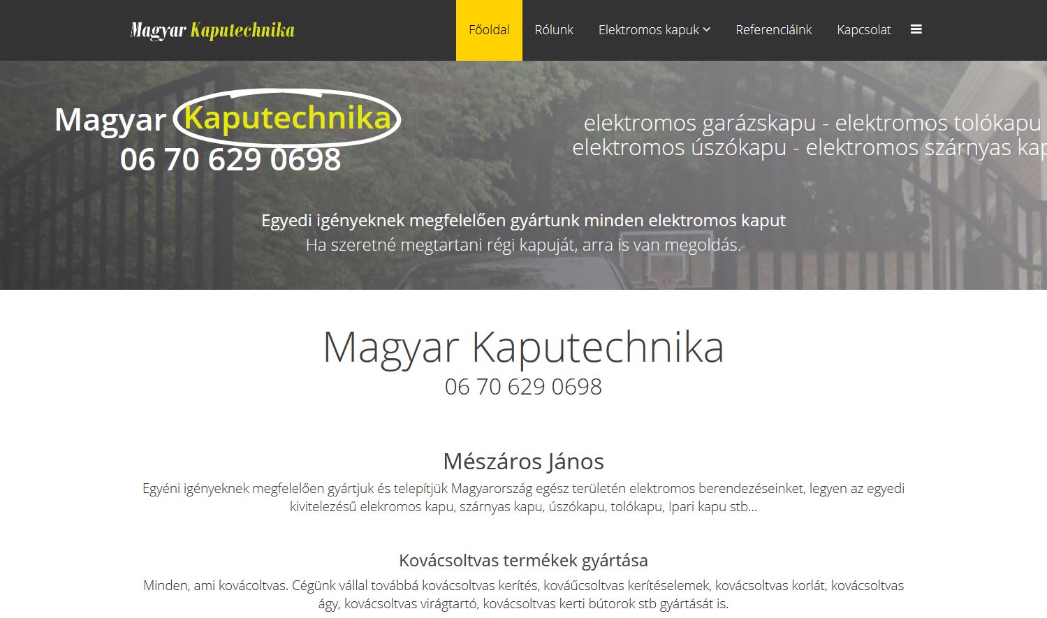 Kapu technika - elektromos kapuk